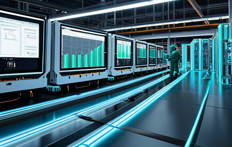 디지털 트윈 기술의 경제적 효과 - Image Prompt 1: Revolution in Production - Real-time Optimization & Efficiency**
