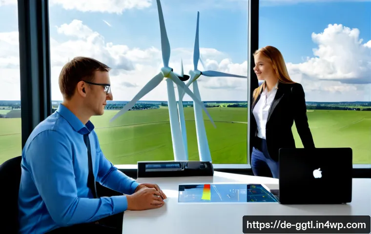 디지털 트윈과 클라우드 서비스의 통합 - Photorealistic modern German engineering office, a senior engineer and younger colleague viewing a l...